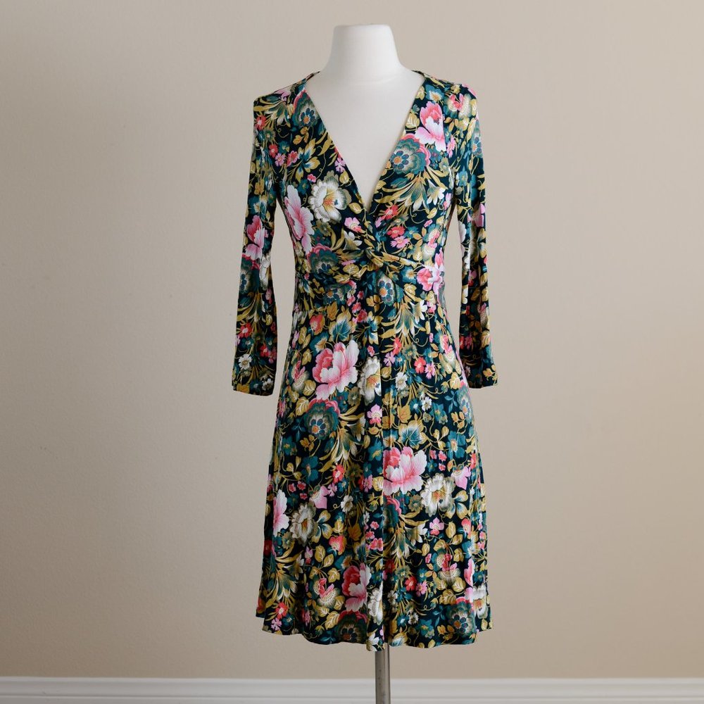 Anthropologie Lilka Floral Jersey Knit Dress XS